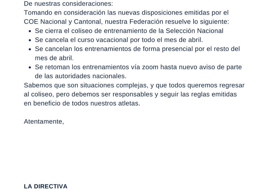 Aviso importante: nuevas medidas implementadas por la Federación Nacional respecto a la pandemia del Covid-19