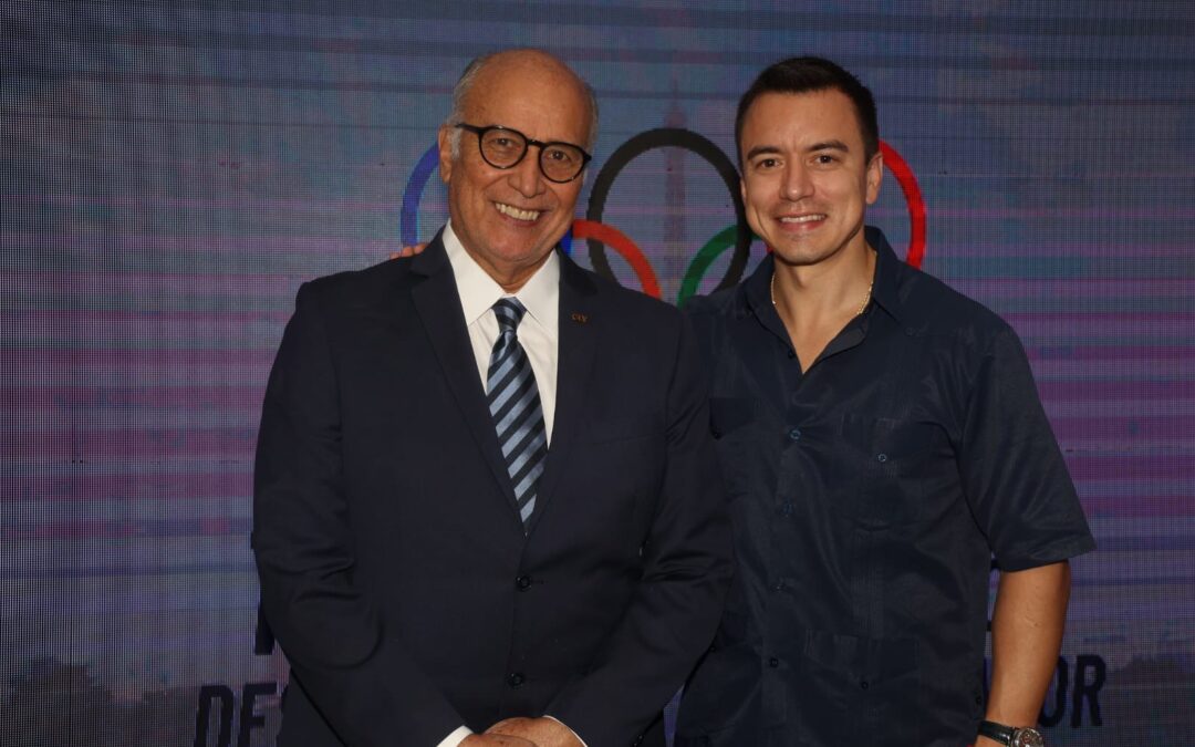 El Abanderamiento de los Juegos olímpicos con la presencia del Presidente de la Republica